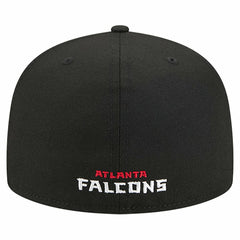 Atlanta Falcons New Era Overlap Wordmark 59FIFTY Fitted Hat - Black - NFL