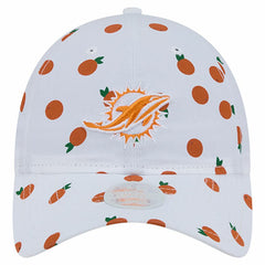 Miami Dolphins New Era Women's Fruit Pattern 9TWENTY Adjustable Hat - White - NFL