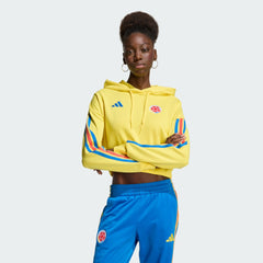Adidas - Colombia National Team Women's FIFA x World Cup Alphaskin Cropped Hoodie - Yellow