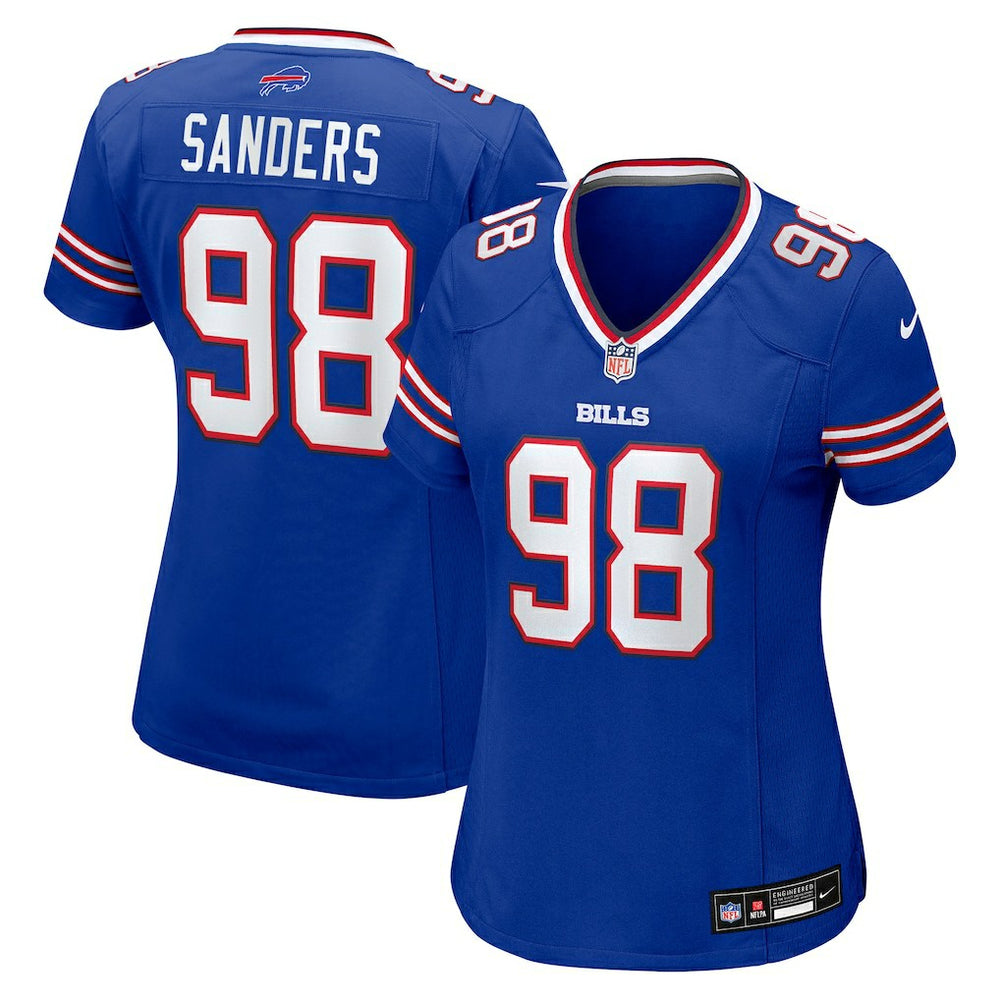T.J. Sanders Buffalo Bills Women's Team Game Jersey - Royal - Nike