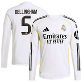 Adidas - Jude Bellingham Real Madrid 2025/26 Home Long Sleeve Jersey - White
