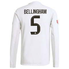 Adidas - Jude Bellingham Real Madrid 2025/26 Home Long Sleeve Jersey - White