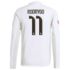 Adidas - Rodrygo Real Madrid 2025/26 Home Long Sleeve Jersey - White