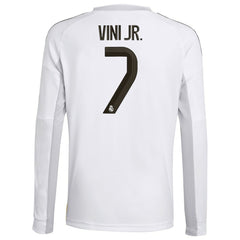 Adidas - Vini Jr. Real Madrid Youth 2025/26 Home Replica Long Sleeve Jersey - White