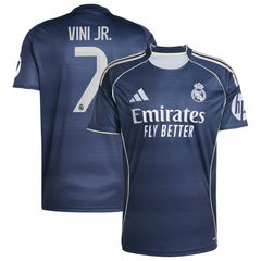 Adidas - Vini Jr. Real Madrid 2025/26 Away Replica Player Jersey - Blue