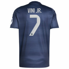 Adidas - Vini Jr. Real Madrid 2025/26 Away Replica Player Jersey - Blue