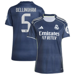 Adidas - Jude Bellingham Real Madrid Women's 2025/26 Away Replica Player Jersey - Blue