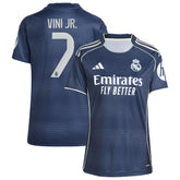 Adidas - Vini Jr. Real Madrid Women's 2025/26 Away Replica Player Jersey - Blue