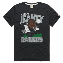 Ashton Jeanty Las Vegas Raiders Homage Unisex Caricature Player Graphic Tri-Blend T-Shirt - Charcoal - NFL