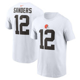 Shedeur Sanders Cleveland Browns 2025 NFL Draft Name & Number T-Shirt - White - Nike
