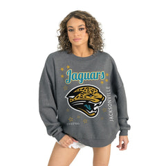 Jacksonville Jaguars Gameday Couture Women's Ready to Rumble Premium Fleece Pullover Sweatshirt - Gray - NFL