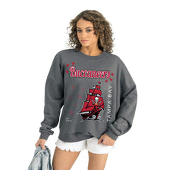 Tampa Bay Buccaneers Gameday Couture Women's Ready to Rumble Premium Fleece Pullover Sweatshirt - Gray - NFL