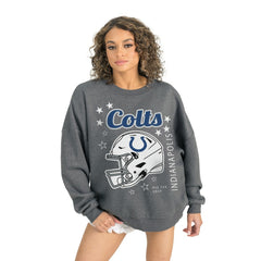 Indianapolis Colts Gameday Couture Women's Ready to Rumble Premium Fleece Pullover Sweatshirt - Gray - NFL