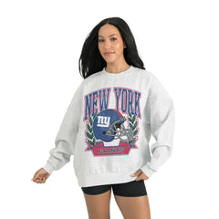 New York Giants Gameday Couture Women's Heritage Premium Fleece Pullover Sweatshirt - Gray - NFL