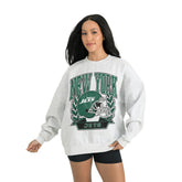 New York Jets Gameday Couture Women's Heritage Premium Fleece Pullover Sweatshirt - Gray - NFL