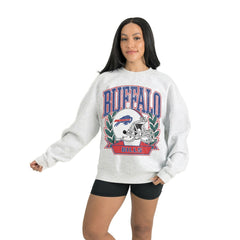 Buffalo Bills Gameday Couture Women's Heritage Premium Fleece Pullover Sweatshirt - Gray - NFL