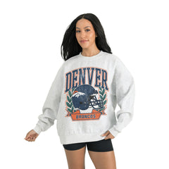 Denver Broncos Gameday Couture Women's Heritage Premium Fleece Pullover Sweatshirt - Gray - NFL