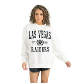 Las Vegas Raiders Gameday Couture Women's Timeless Triumph Premium Fleece Pullover Sweatshirt - White - NFL