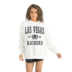 Las Vegas Raiders Gameday Couture Women's Timeless Triumph Premium Fleece Pullover Sweatshirt - White - NFL