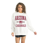 Arizona Cardinals Gameday Couture Women's Timeless Triumph Premium Fleece Pullover Sweatshirt - White - NFL