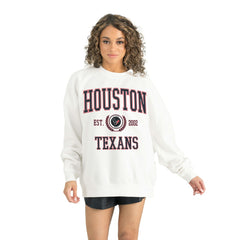 Houston Texans Gameday Couture Women's Timeless Triumph Premium Fleece Pullover Sweatshirt - White - NFL