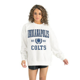 Indianapolis Colts Gameday Couture Women's Timeless Triumph Premium Fleece Pullover Sweatshirt - White - NFL