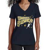 Milwaukee Brewers Starter Women's Fireworks V-Neck T-Shirt for sale