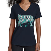 Seattle Mariners Starter Women's Fireworks V-Neck T-Shirt Discount