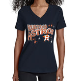 Houston Astros Starter Women's Fireworks V-Neck T-Shirt Discount