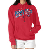 Los Angeles Angels Starter Women's Fireworks Fleece Tri-Blend Pullover Hoodie Online
