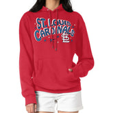 St. Louis Cardinals Starter Women's Fireworks Fleece Tri-Blend Pullover Hoodie Online