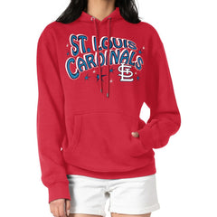 St. Louis Cardinals Starter Women's Fireworks Fleece Tri-Blend Pullover Hoodie Online