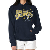 Milwaukee Brewers Starter Women's Fireworks Fleece Tri-Blend Pullover Hoodie for sale