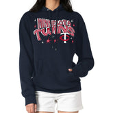 Minnesota Twins Starter Women's Fireworks Fleece Tri-Blend Pullover Hoodie Sale