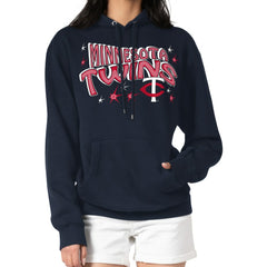 Minnesota Twins Starter Women's Fireworks Fleece Tri-Blend Pullover Hoodie Sale