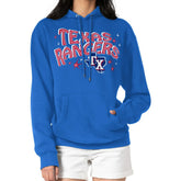 Texas Rangers Starter Women's Fireworks Fleece Tri-Blend Pullover Hoodie Sale