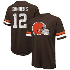 Shedeur Sanders Cleveland Browns Majestic Threads 2025 NFL Draft Oversized T-Shirt - Brown - NFL