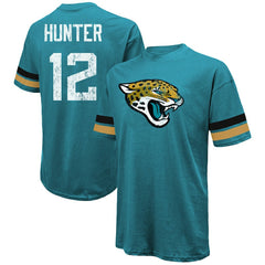 Travis Hunter Jacksonville Jaguars Majestic Threads 2025 NFL Draft First Round Pick Oversized T-Shirt - Teal - NFL