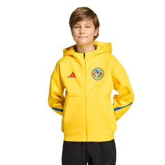 Adidas - Club America Youth 2025/26 Club Anthem Full-Zip Hoodie Jacket - Yellow