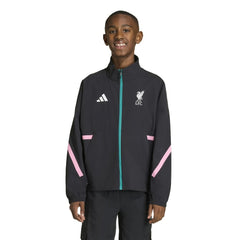 Adidas - Liverpool Youth 2025/26 Club Anthem Full-Zip Jacket - Black