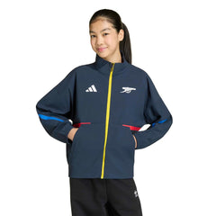 Adidas - Arsenal Youth 2025/26 Club Anthem Full-Zip Jacket - Navy