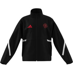 Adidas - Manchester United Youth 2025/26 Club Anthem Full-Zip Jacket - Black