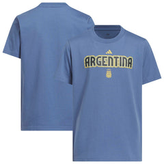 Adidas - Argentina National Team Youth Jersey Hook T-Shirt - Blue