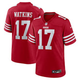 Jordan Watkins San Francisco 49ers Team Game Jersey - Scarlet - Nike