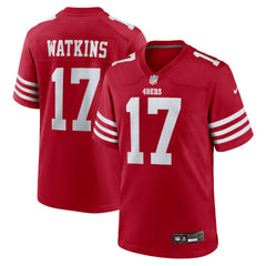 Jordan Watkins San Francisco 49ers Team Game Jersey - Scarlet - Nike