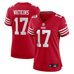 Jordan Watkins San Francisco 49ers Women's Team Game Jersey - Scarlet - Nike