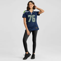 Grey Zabel Seattle Seahawks Women's Team Game Jersey - College Navy - Nike