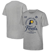 Indiana Pacers Youth Heather Gray 2025 Eastern Conference Champions Locker Room T-Shirt