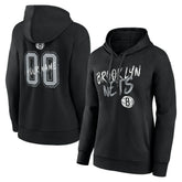 Brooklyn Nets Women's Hustle Custom Pullover Hoodie Black