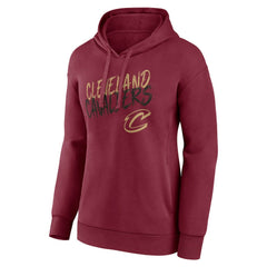 Cleveland Cavaliers Women's Hustle Custom Pullover Hoodie Wine